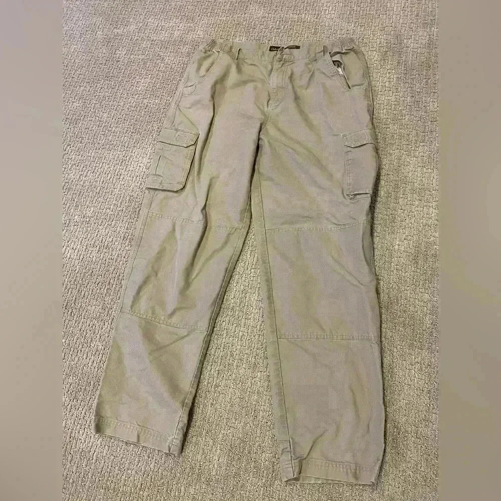 Cabelas Mens Cargo‎ Pants Classic Fit  Size 38x34 Color Khaki Flaw